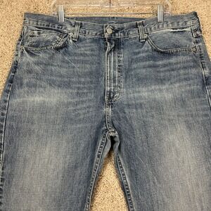 Levi's 514 Straight Fit Jeans Mens W38 L30 Blue Denim Lightly‎ Distressed